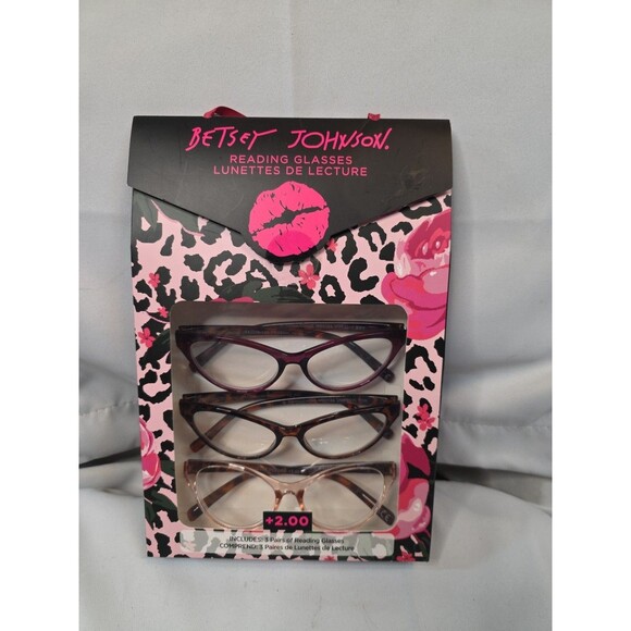 Betsey Johnson Accessories - Betsey Johnson Reading Glasses ~3 Pack Readers +2.00 Cat Eyes